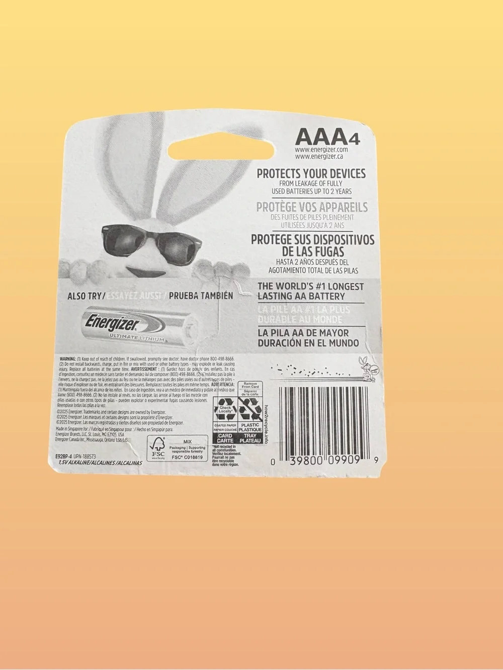 Max AAA Batteries (4-Pack) - Black & Silver
